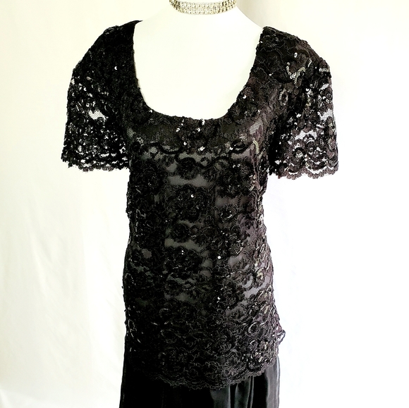 Custom Tailored Black Evening Gown - Picture 6 of 15